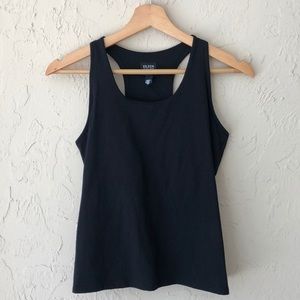 Eileen Fisher black sports bra top petite medium B6-1656